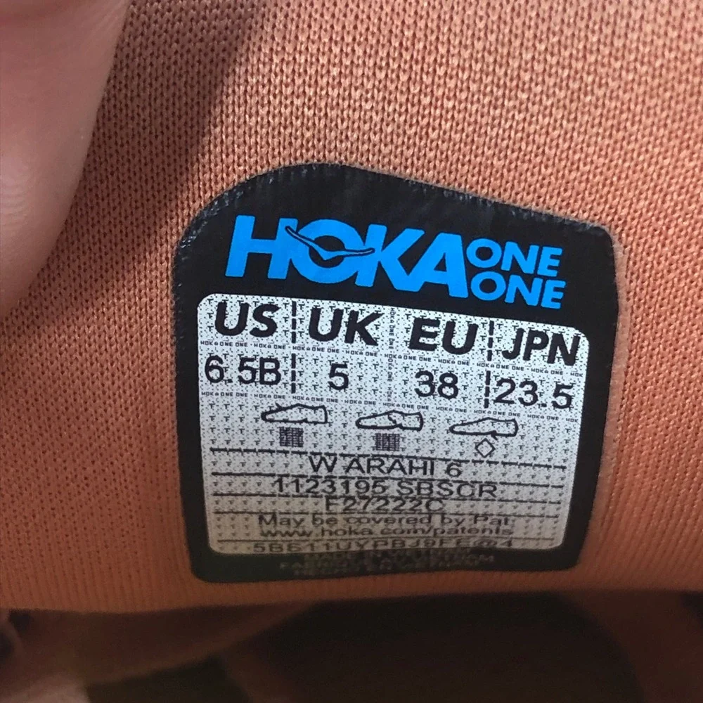 Hoka Arahi 6 Womens Running Shoes Salmon Pink Orange Size 6.5 B